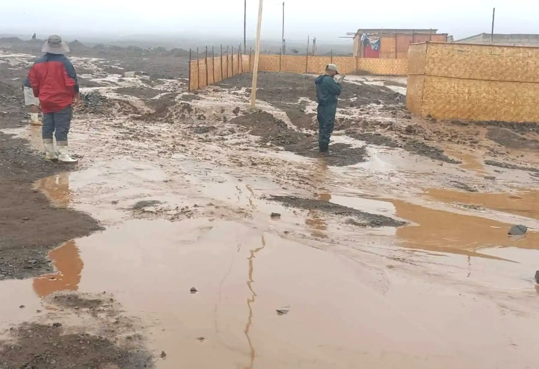 Lluvias intensas en Tacna: caída de huaico deja una casa afectada y daños en vía Costanera