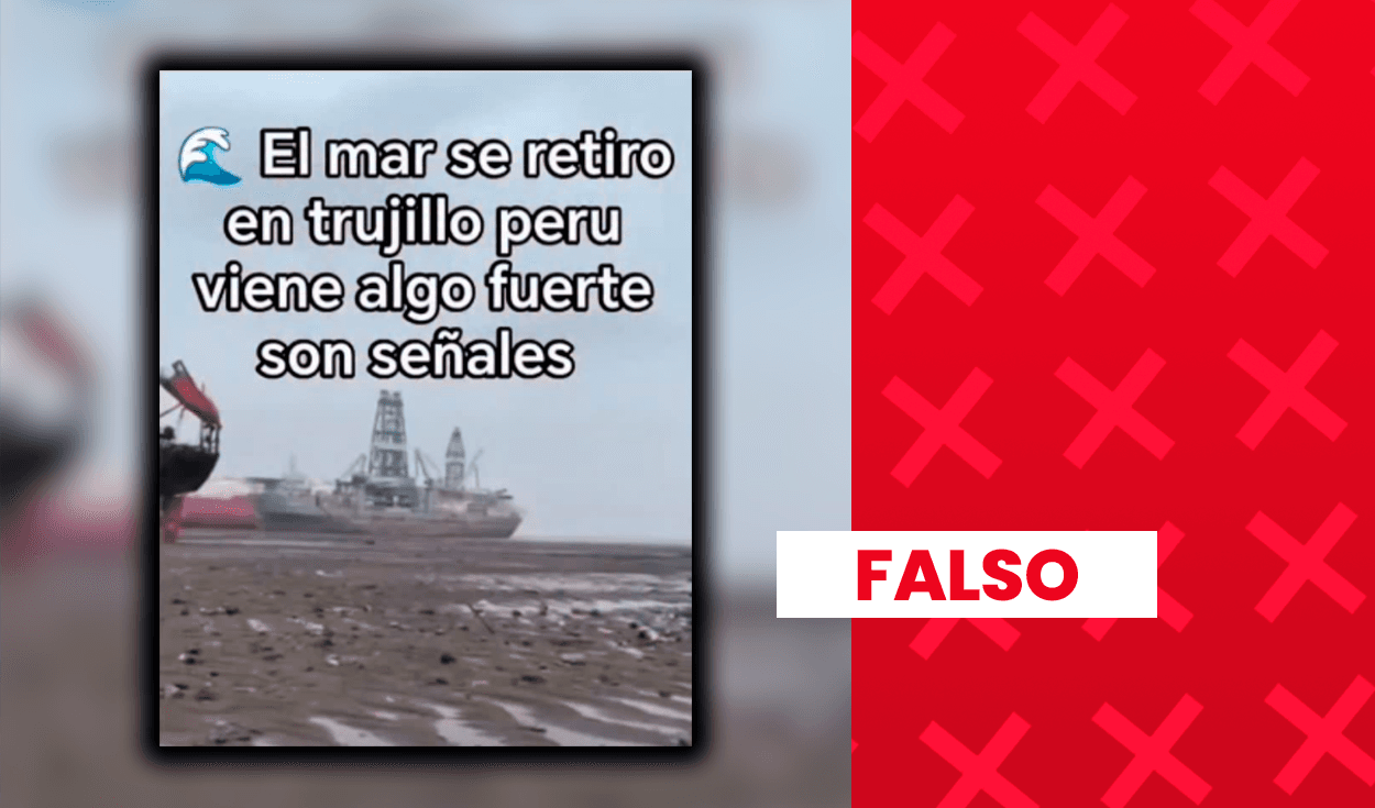 Es falso que el mar se haya retirado en Trujillo tras los recientes terremotos: el video corresponde a India