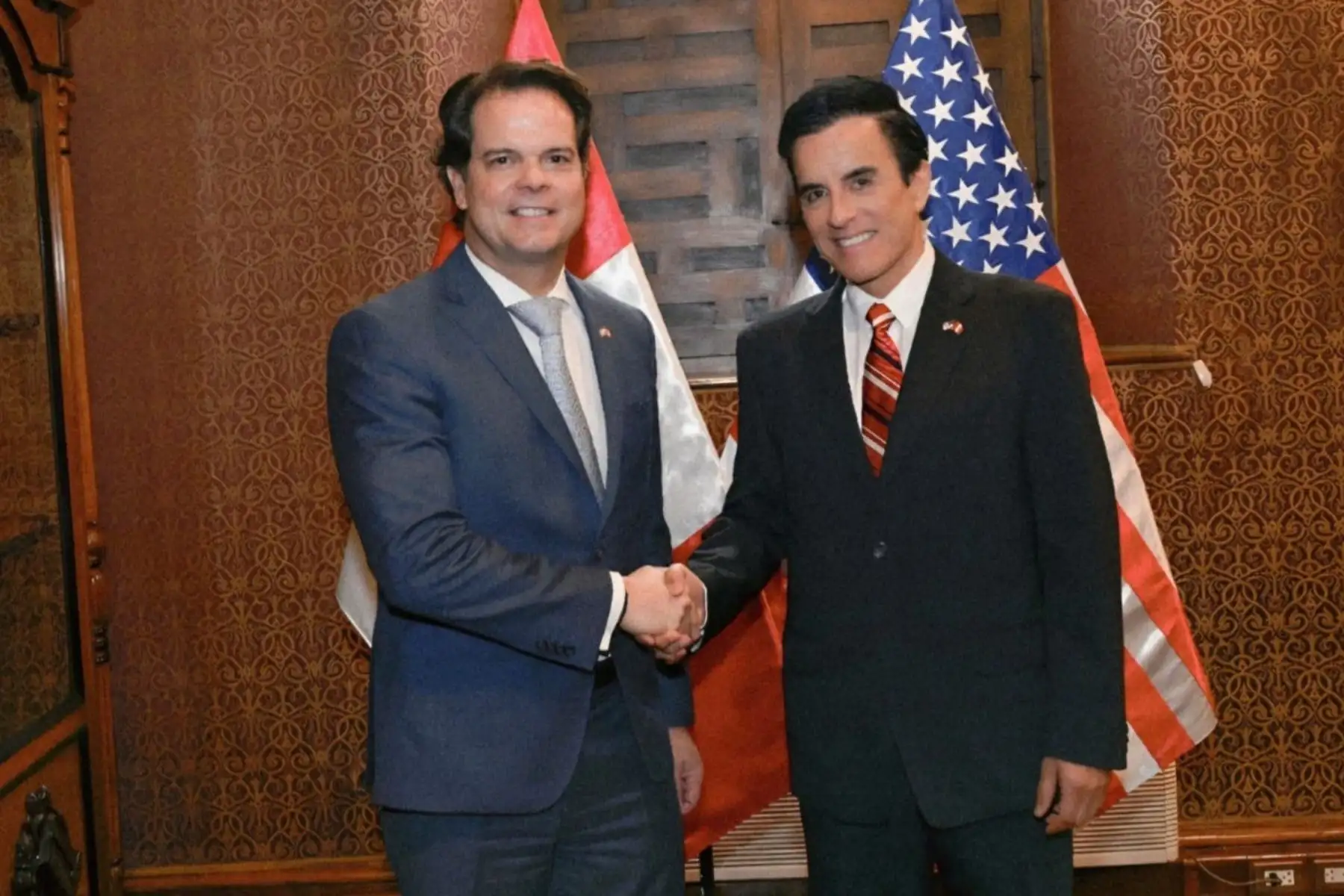 Canciller Carlos Espá se reunió con embajadores de Estados Unidos y China