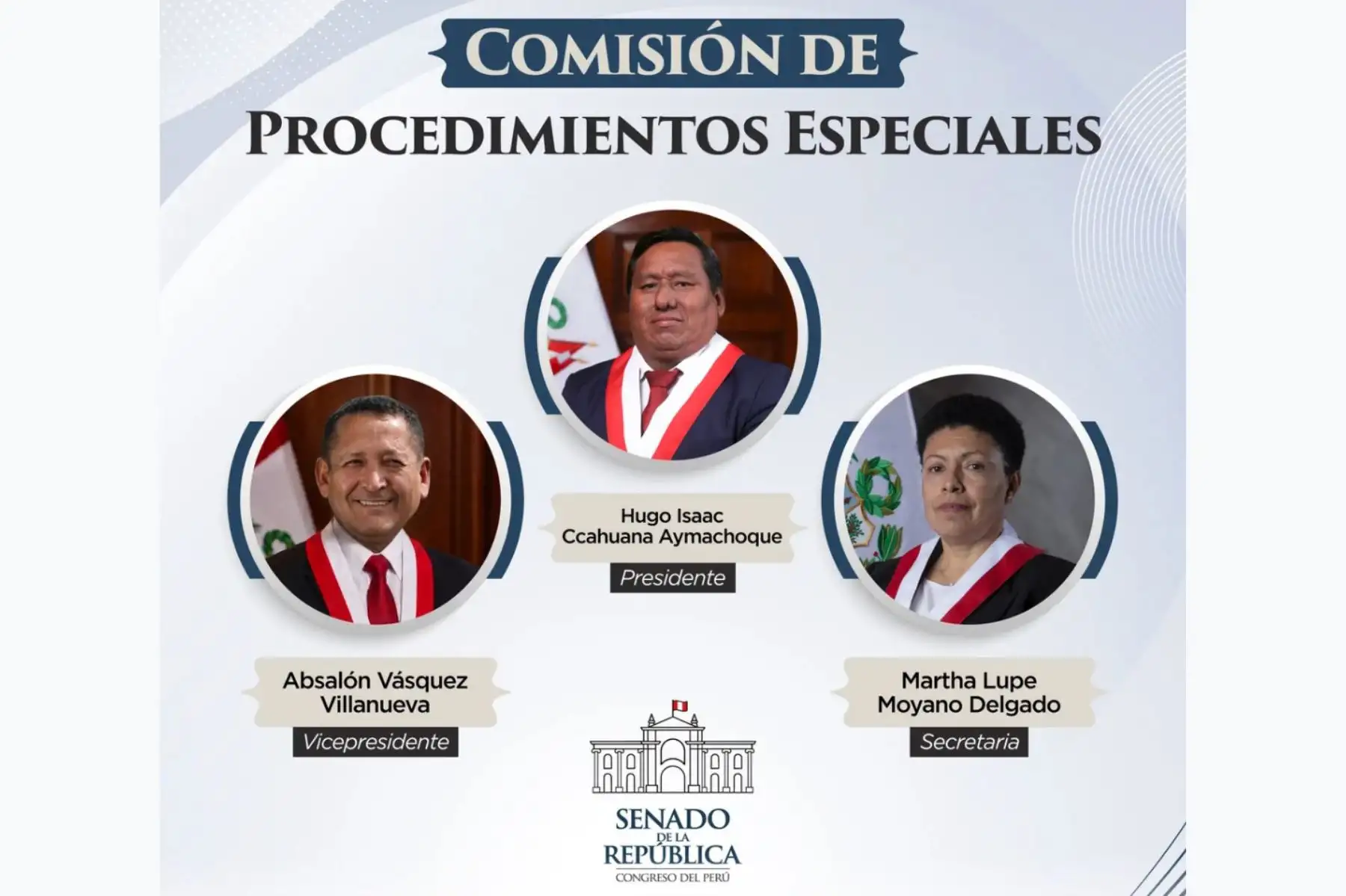 Senado: Comisión de Procedimientos Especiales elige a Hugo Ccahuana como su presidente